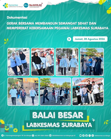 Gerak Bersama Membangun Semangat Sehat dan Mempererat Kebersamaan Pegawai Labkesmas Surabaya